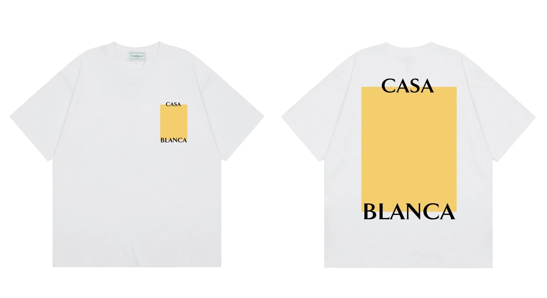 Casablanca Casa Blanca Yellow Block Print T-Shirt