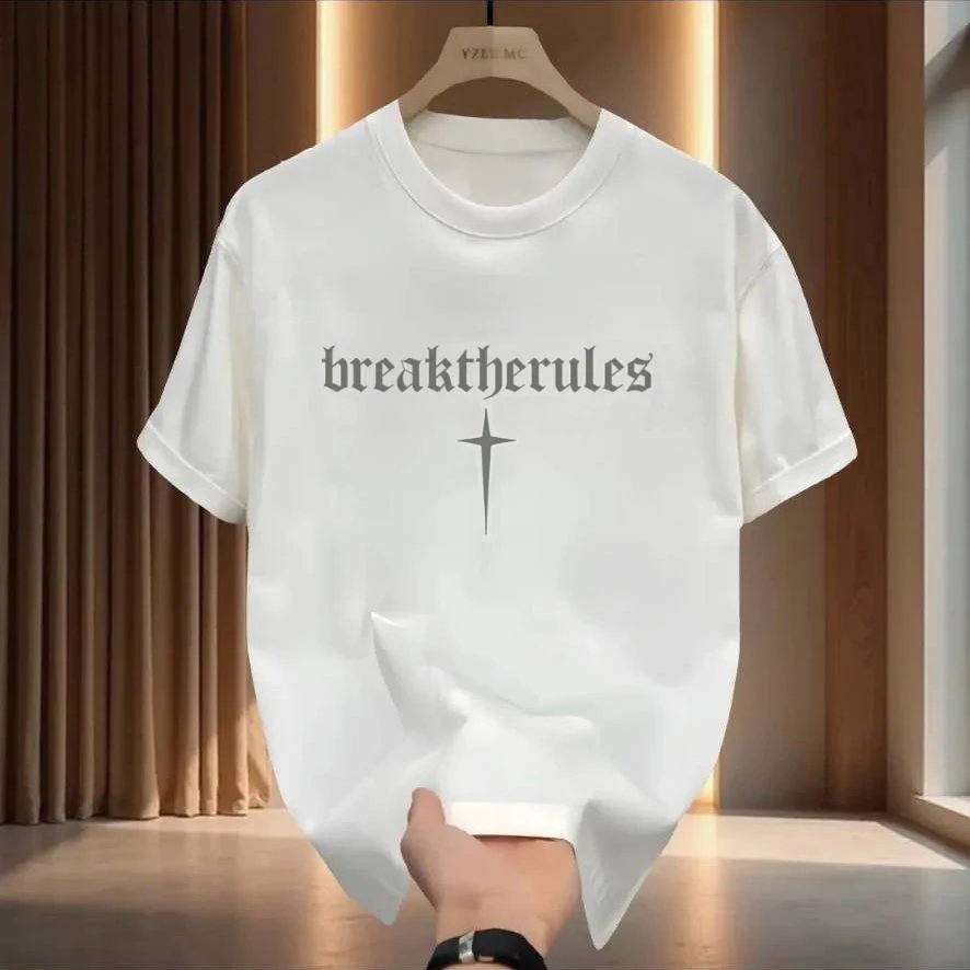 Design Breaktherules Graphic Print White T-Shirt - 9