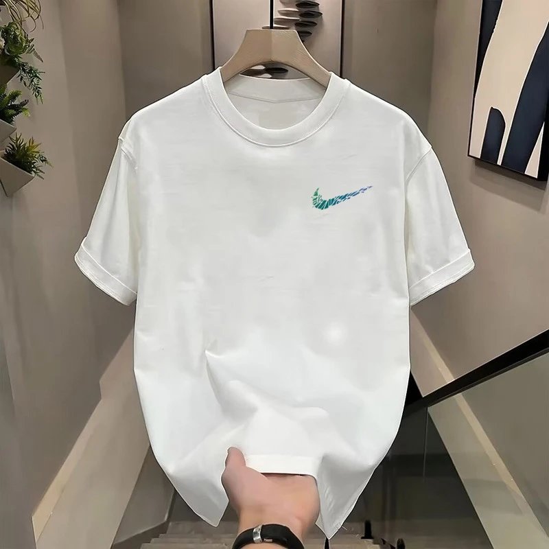 Nike Swoosh Gradient Print White T-Shirt - 9
