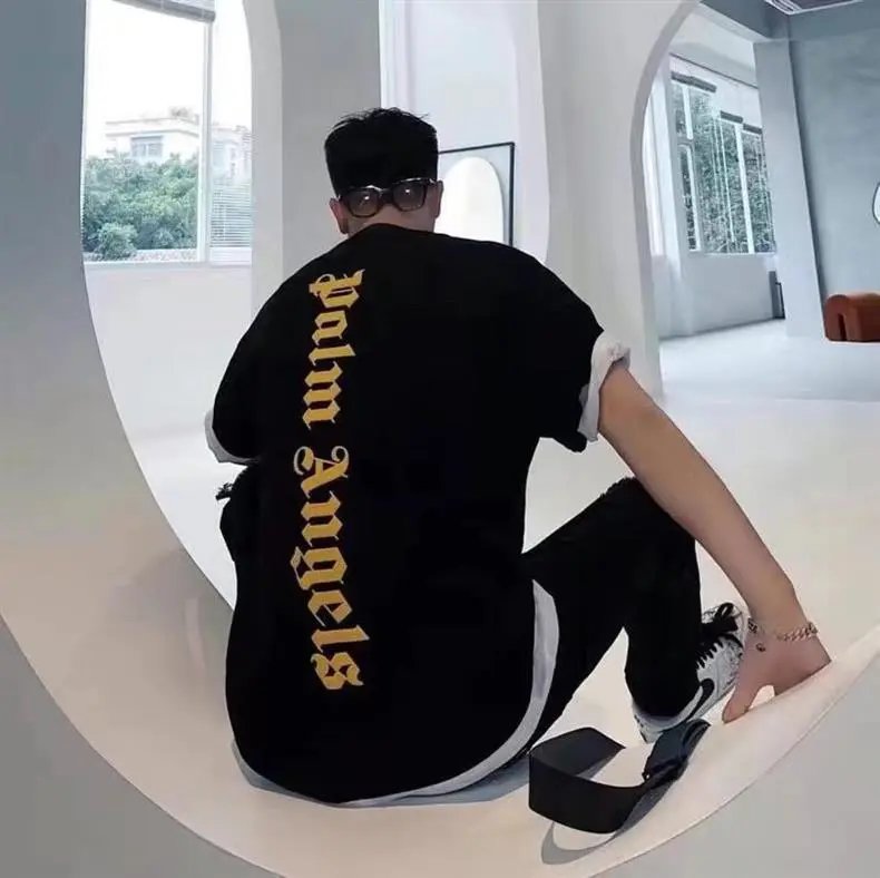 Palm Angels Logo Print T-Shirt Black / White / Blue / Yellow / Neon Green - 8