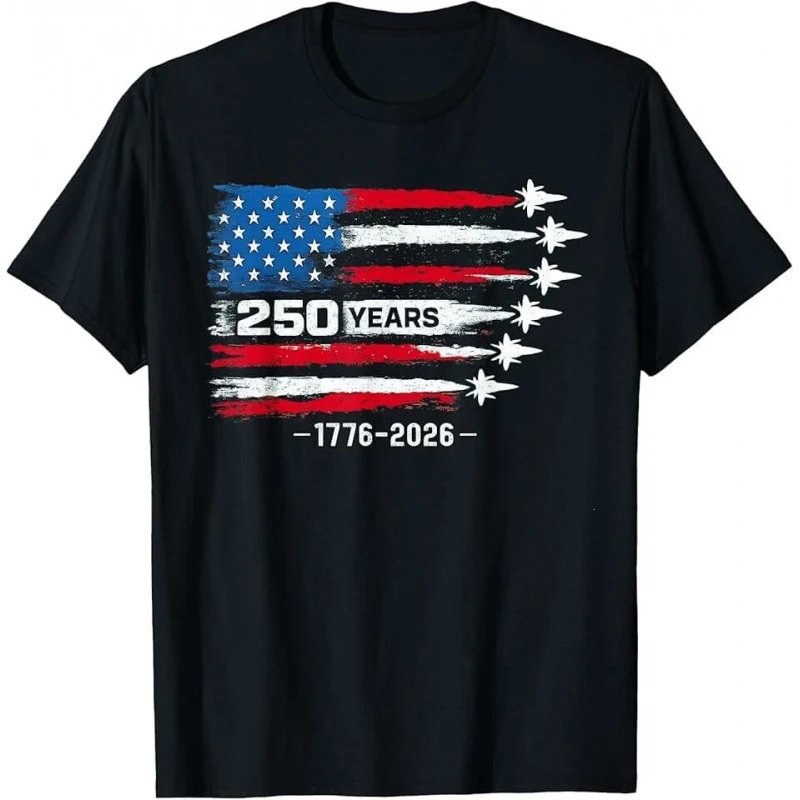 United States of America 250th Anniversary Eagle T-Shirt Black