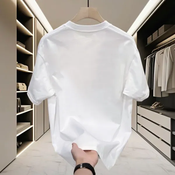 Design YZEE MC V Horse Graphic T-Shirt White T-Shirts - 11