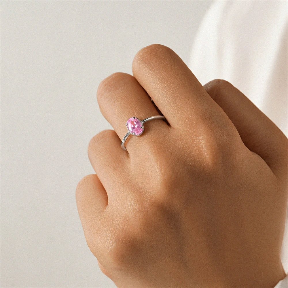 Design S925 Sterling Silver Multi-Stone Cluster Ring Silver Jewelry - 31