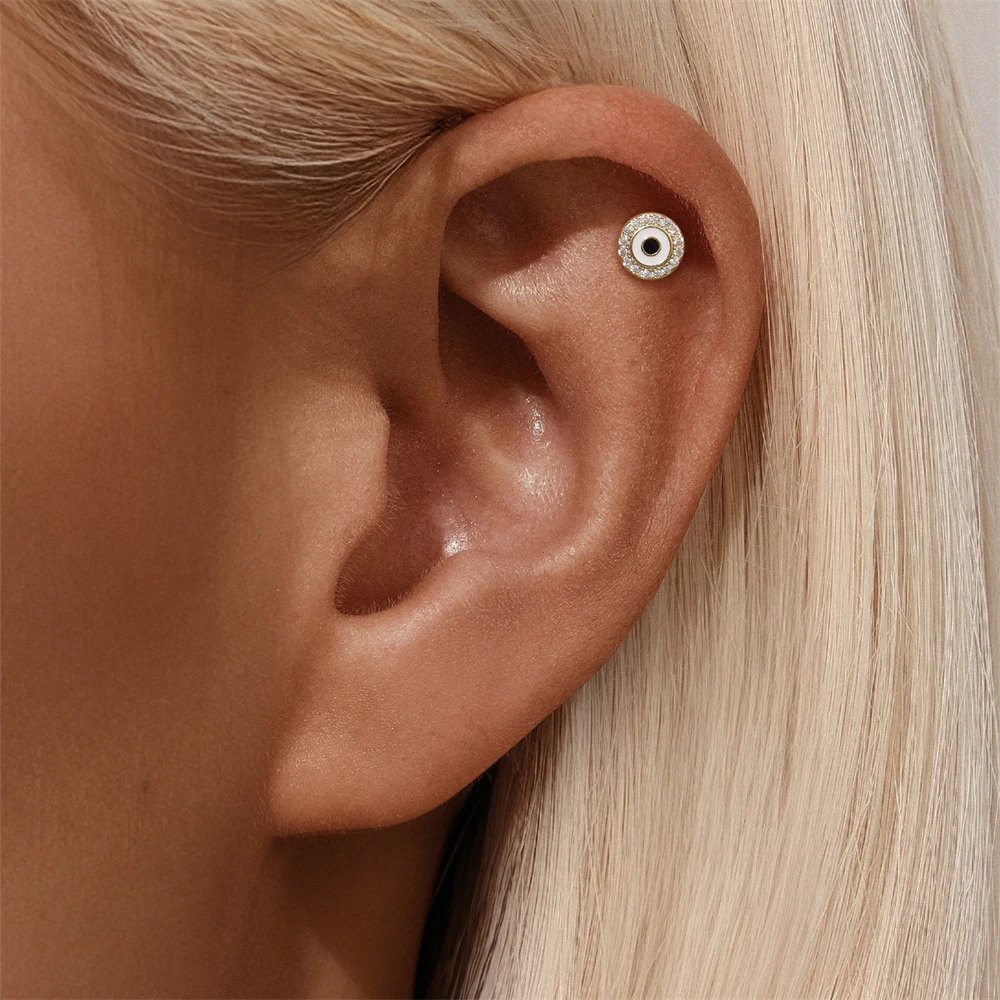 Design S925 Sterling Silver Dolphin Cartilage Earring Jewelry - 32