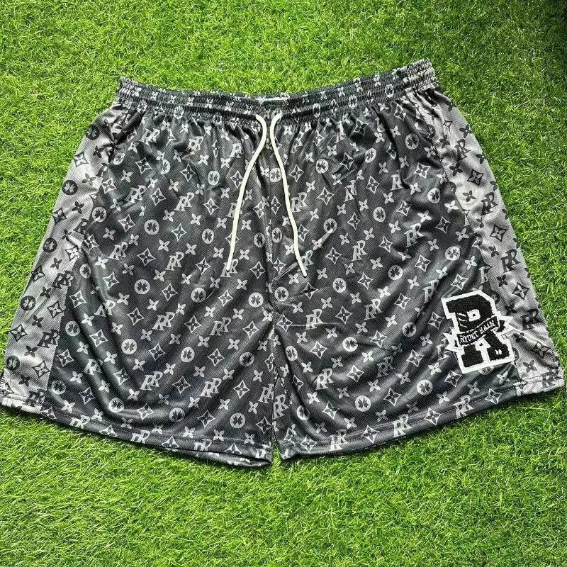 Louis Vuitton Monogram Repeat Print Basketball Shorts Black / White - 6