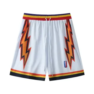 NBA x Mitchell & Ness Lightning Bolt Shorts White