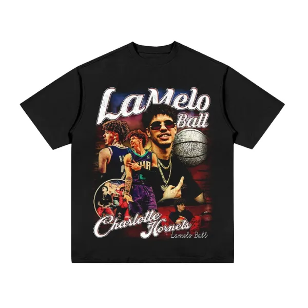 NBA x Charlotte Hornets LaMelo Ball Graphic T-Shirt Black - 1