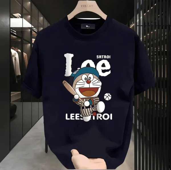 Doraemon x Lee Baseball Graphic T-Shirt White - 9