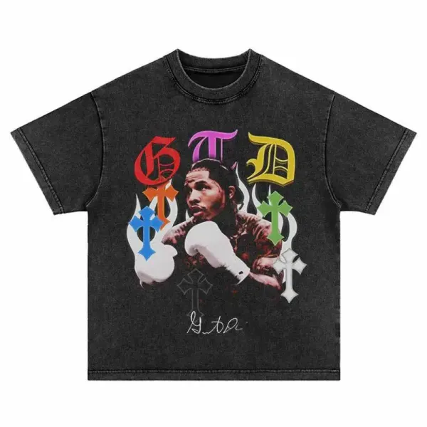 Design G.O.D. Boxer Graphic T-Shirt Black - 1