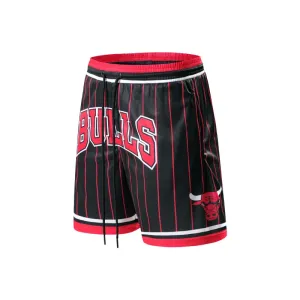 Chicago Bulls Pinstripe Basketball Shorts Black / Red