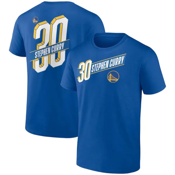 Golden State Warriors Stephen Curry #30 Royal Blue T-Shirt - 1