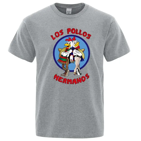 Design Los Pollos Hermanos Graphic T-Shirt Navy T-Shirts - 8