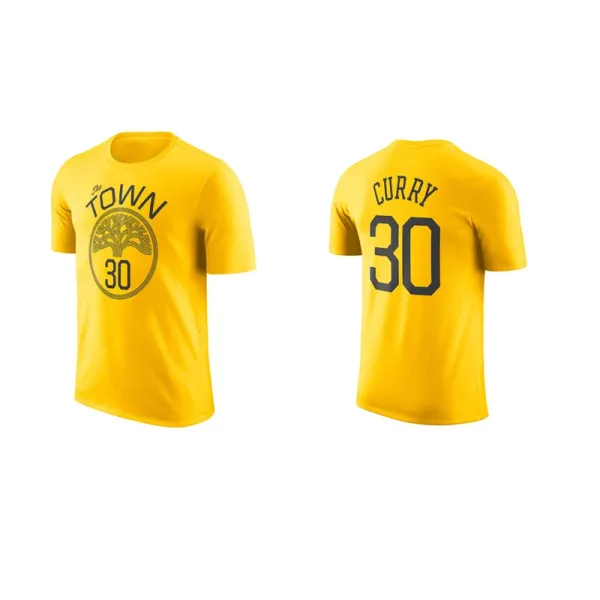 Golden State Warriors Stephen Curry 'The Town' Yellow T-Shirt - 1