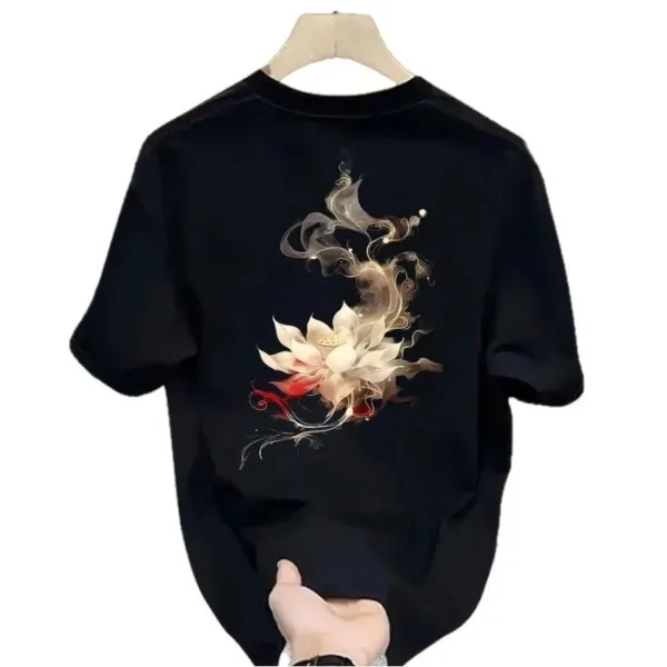 Design Basic Oversized Black T-Shirt Tops.t Shirts - 16
