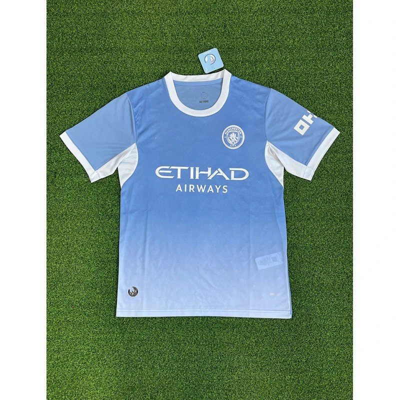 Manchester City FC 2023-24 Home Jersey Light Blue Gradient