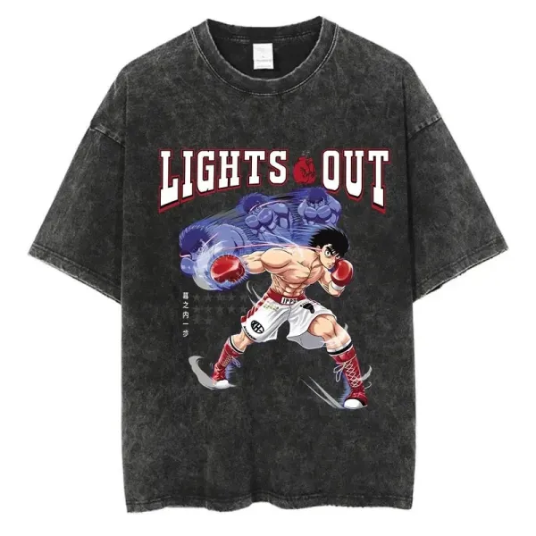 Design Lights Out Manga Boxing Graphic T-Shirt - 1