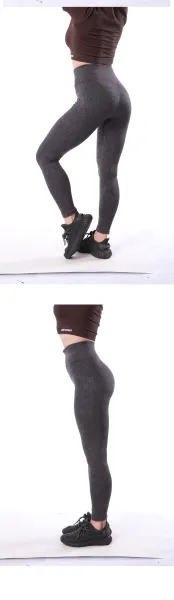 Design Textured High-Waist Leggings Charcoal Gray - 13