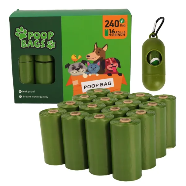 Design Poop Bags 360 Count Green Biodegradable Dog Waste Bags with Dispenser Bags - 14