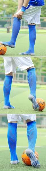 Design Knee-High Sports Socks White with Gray Accents - 8
