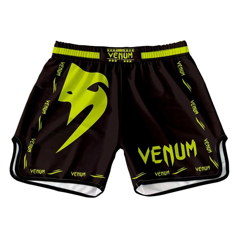 UFC x Venum Venum Viper Fight Shorts Black Neon Yellow Shorts