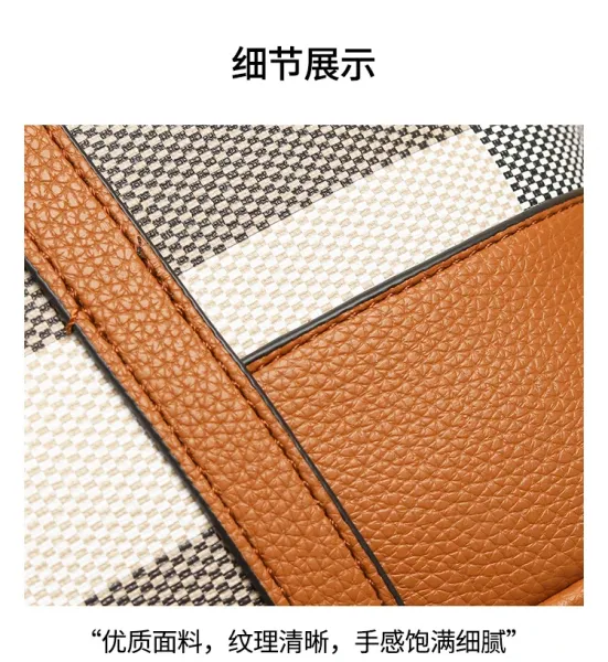 Burberry Check Print Boston Bag Tan Handbags - 24