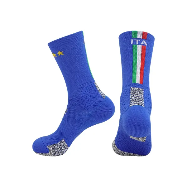 FIGC Federazione Italiana Giuoco Calcio Italy National Team Socks Blue - 1