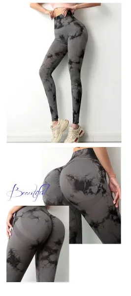 Design Abstract Tie-Dye High-Waisted Leggings - 11