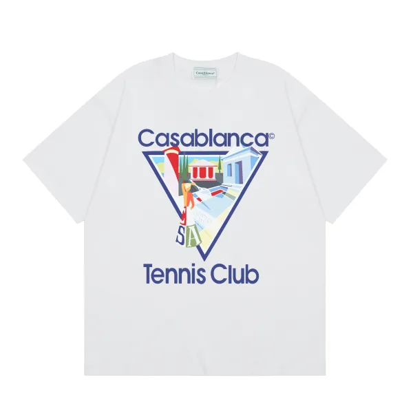 Casablanca Cactus Print Oversized T-Shirt White - 8
