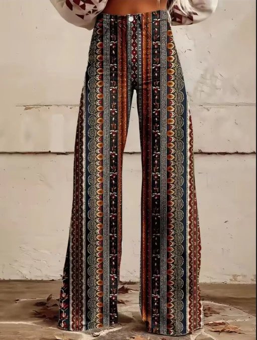 Stone Island Printed Wide-Leg Jeans Blue - 2
