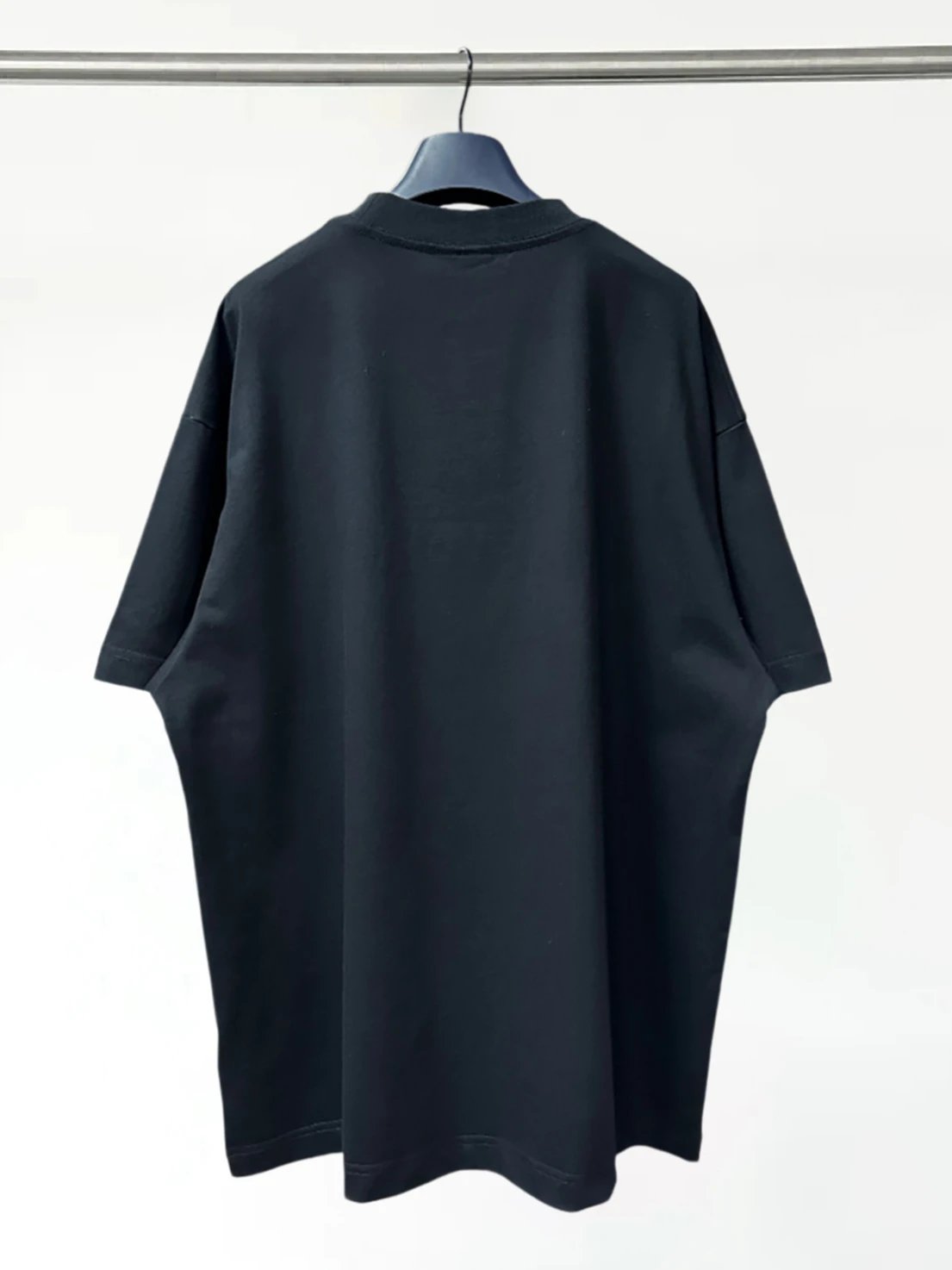 Balenciaga Logo-Embellished Oversized T-Shirt Black - 8