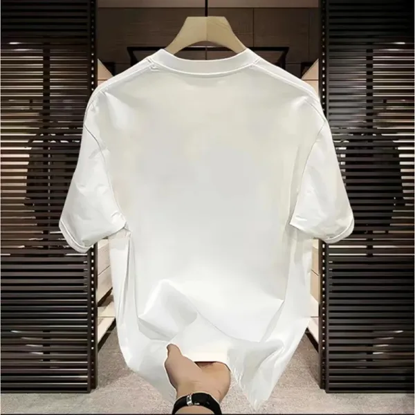 Design AICG Star Print Oversized T-Shirt White T-Shirts - 4