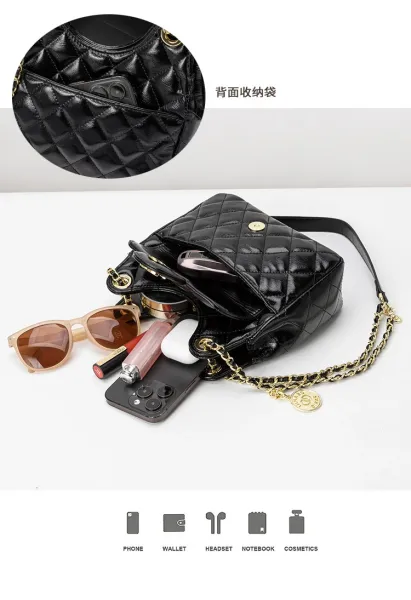 Chanel 22 Bag Burgundy Quilted Lambskin Chain Shoulder Bag - 10
