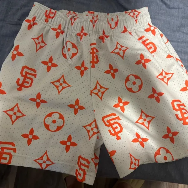 Louis Vuitton Monogram Mesh Shorts Pink Multicolor - 3