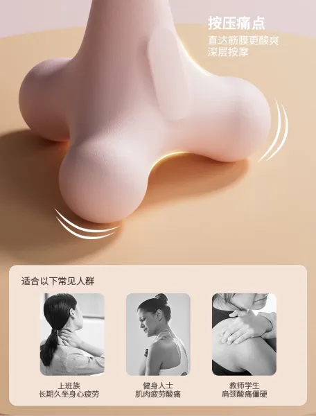 Design Quadrangular Fascial Ball Mint Green Massage Tool Electronics - 13