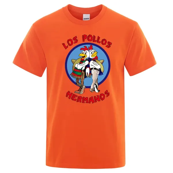 Design Los Pollos Hermanos Graphic T-Shirt Navy T-Shirts - 5