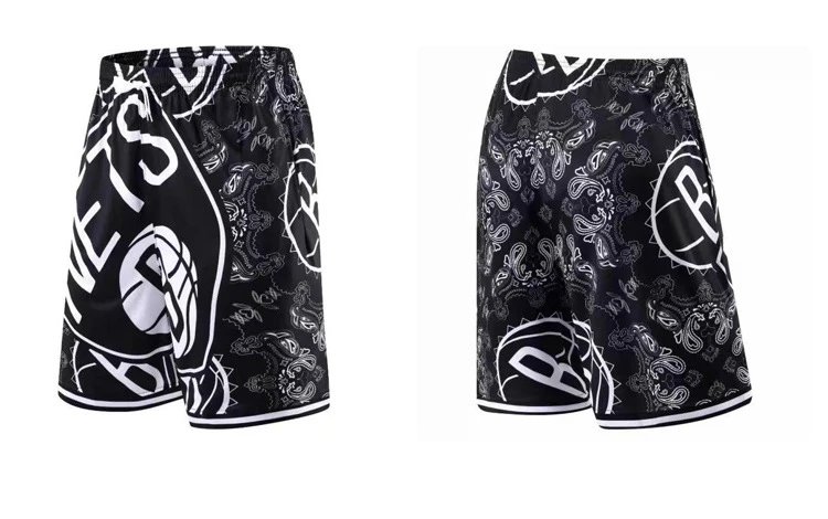 Miami Heat Basketball Shorts Black Red Orange - 20