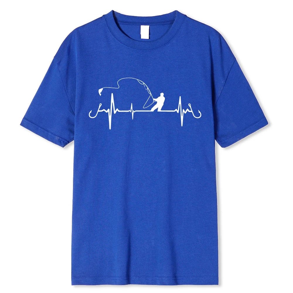 Design Fishing Heartbeat T-Shirt Black - 8