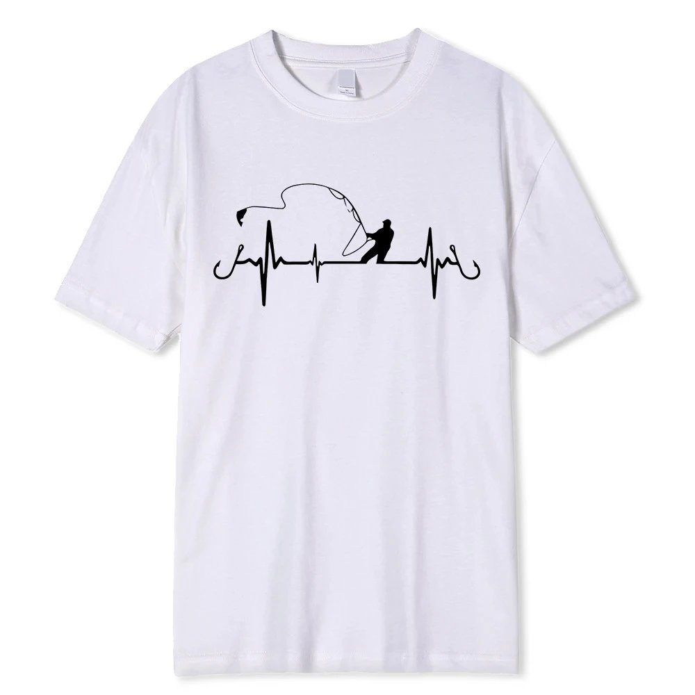 Design Fishing Heartbeat T-Shirt Black - 4