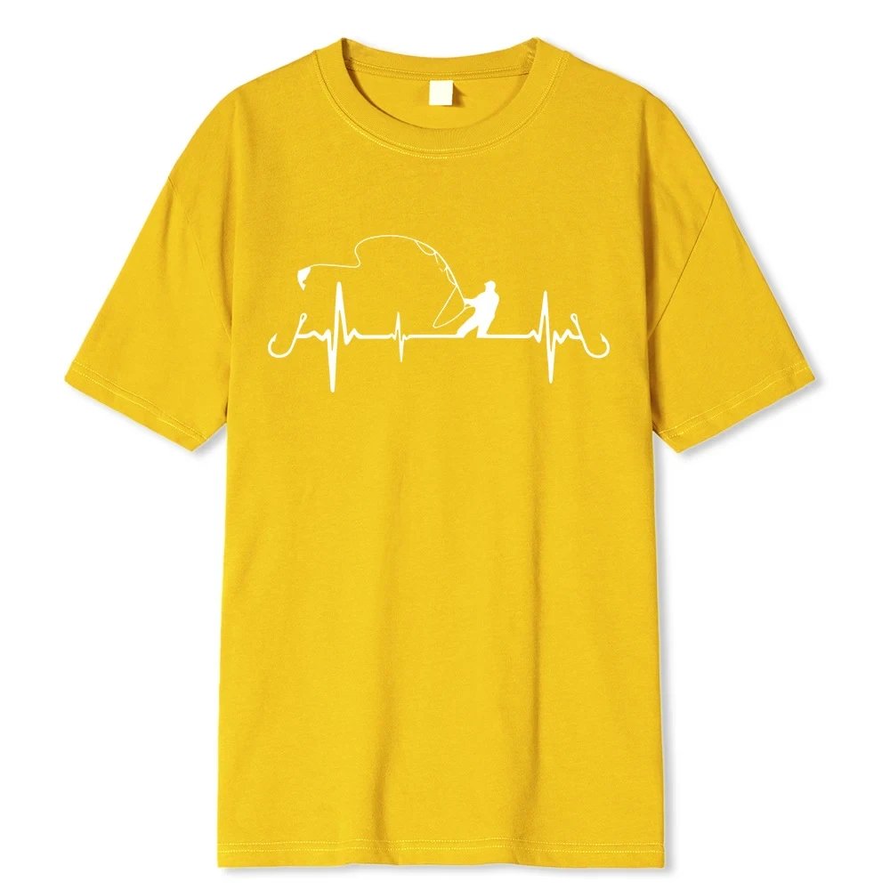 Design Fishing Heartbeat T-Shirt Black - 3