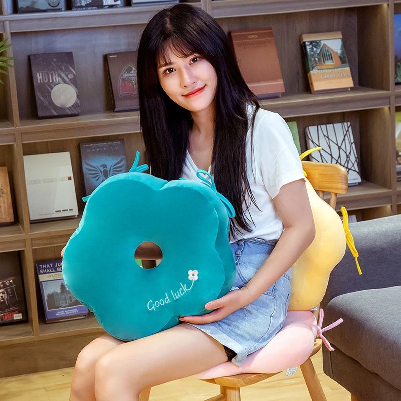 Design Flower-Shaped Donut Cushion Pink Seat Pad Accessories - 18
