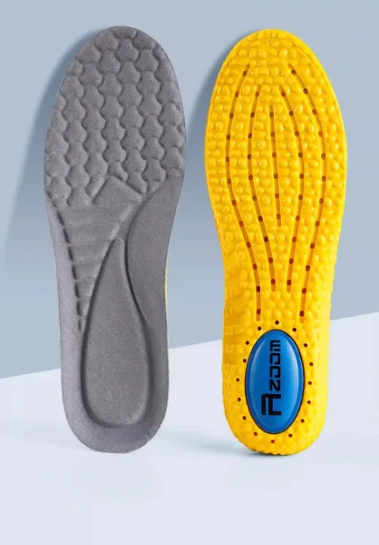 Design Air Cushion Shock Absorption Insoles Yellow Shoes - 17
