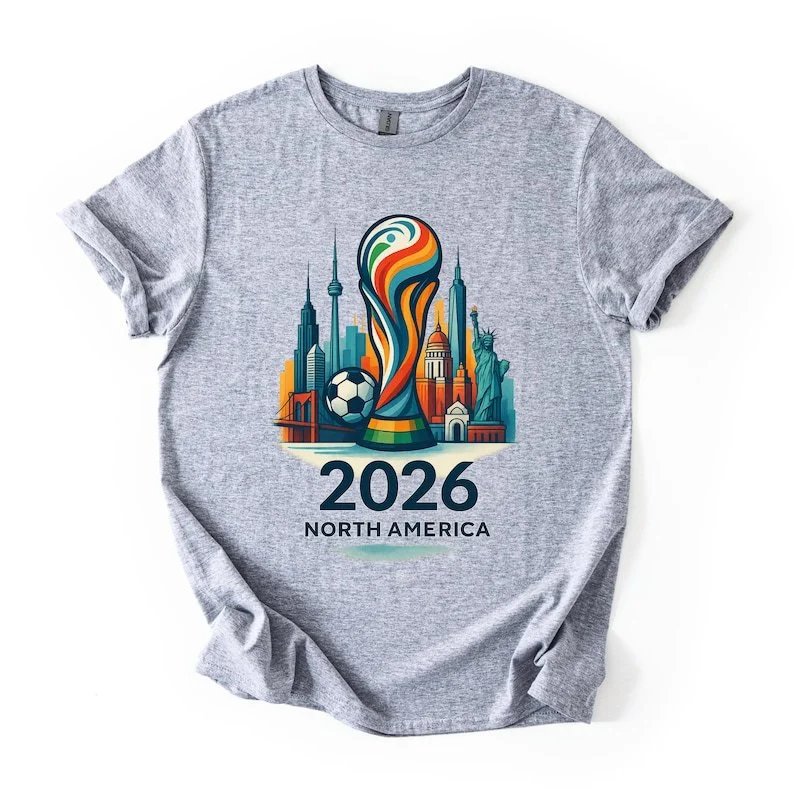Design 2026 FIFA World Cup North America T-Shirt Blue - 4