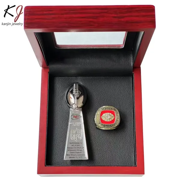 Design Kansas City Chiefs Super Bowl Trophy Replicas and Championship Rings Jewelry Set Jewelry - 15