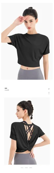 Design Twist-Back Cropped Sports Top Lavender Activewear - 12