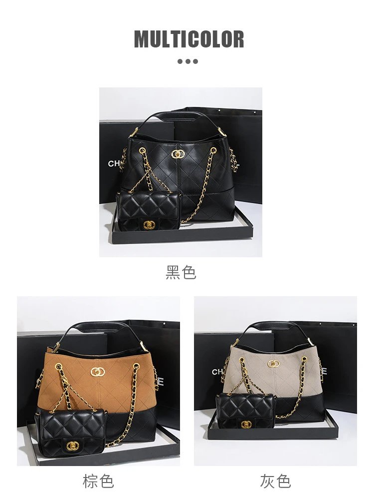 Chanel Gabrielle Hobo Bag Beige and Black Quilted Leather Shoulder Bag - 8