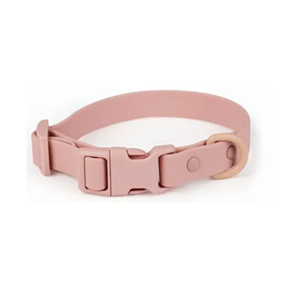 Design Silicone Dog Collar Dusty Pink Pet Accessory - 1