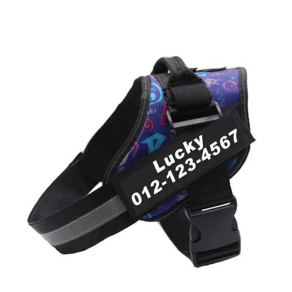 Design Custom American Flag Dog Harness with Personalized ID Tag Accessories - 18