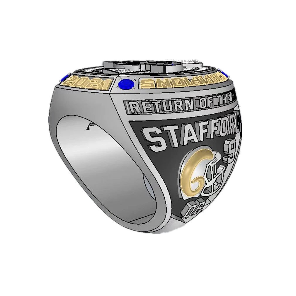 Design Kanjin Jewelry Custom NFL Championship Rings Set Silver Black Gold Jewelry Accessories - 19
