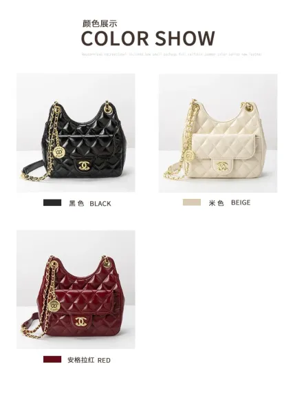 Chanel 22 Bag Burgundy Quilted Lambskin Chain Shoulder Bag - 8