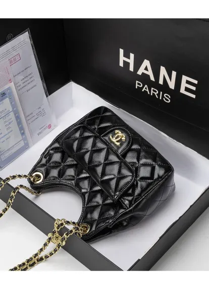 Chanel 22 Bag Burgundy Quilted Lambskin Chain Shoulder Bag - 18